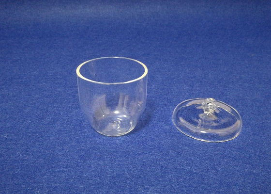 কাস্টম সার্ভিস উপলব্ধ কভারেজ সঙ্গে 25ML পরিষ্কার Fused কোয়ার্টজ Crucible সরবরাহকারী